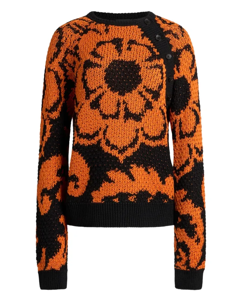 Etro Pullover mit Blumenmuster - Schwarz Schwarz
