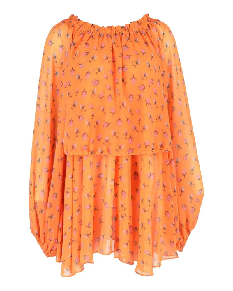 ROTATE Birger Christensen floral-print dress - Orange Orange