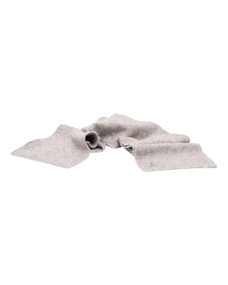Patrizia Pepe Fly-motif wool scarf - Grau Grau