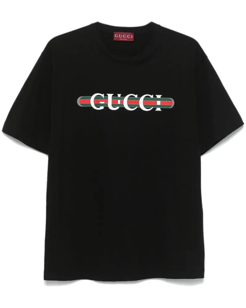 Gucci T-Shirt mit Print - Schwarz Schwarz
