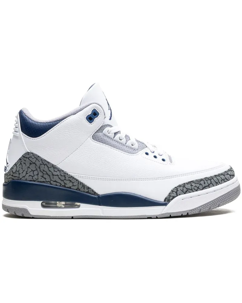 Jordan Air  3 Midnight Navy Sneakers - Weiß Weiß