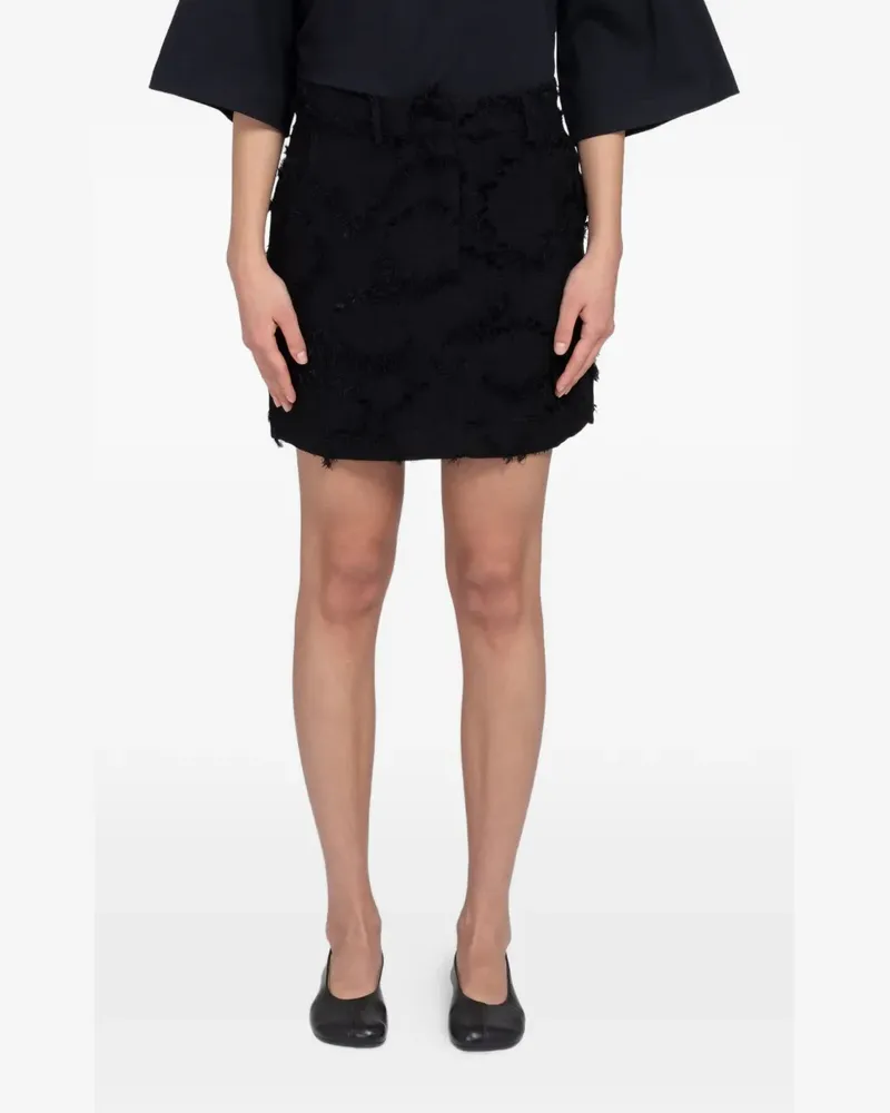 Minimum Esme frayed mini skirt - Schwarz Schwarz