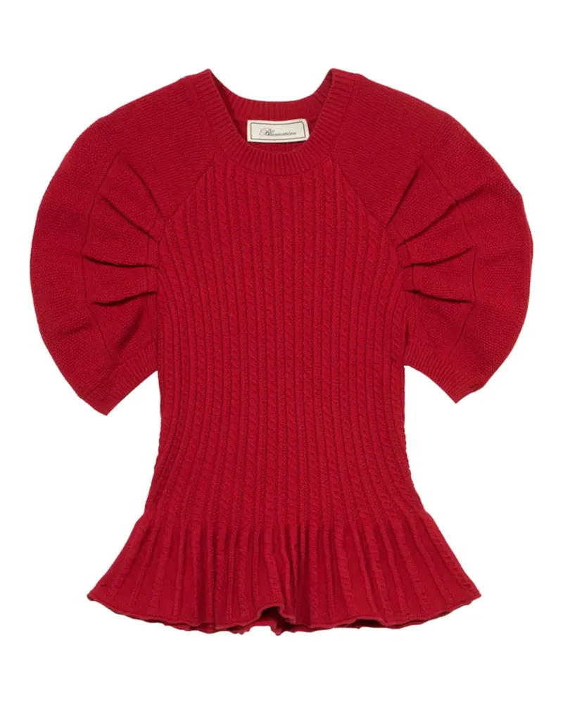 Blumarine Gerippter Pullover - Rot Rot
