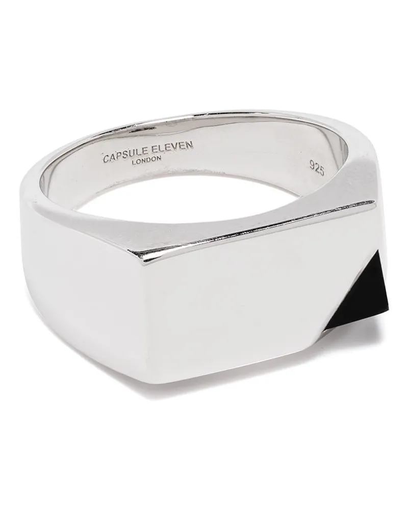 CAPSULE ELEVEN Jewel Beneath Siegelring mit Onyx - Silber Silber