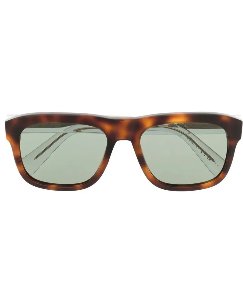 Saint Laurent Eckige Brille in Schildpattoptik - Braun Braun