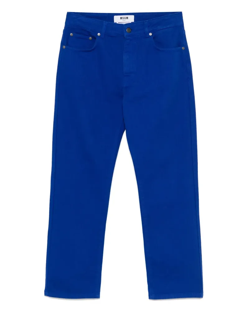 MSGM Jeans mit Logo-Stickerei - Blau Blau