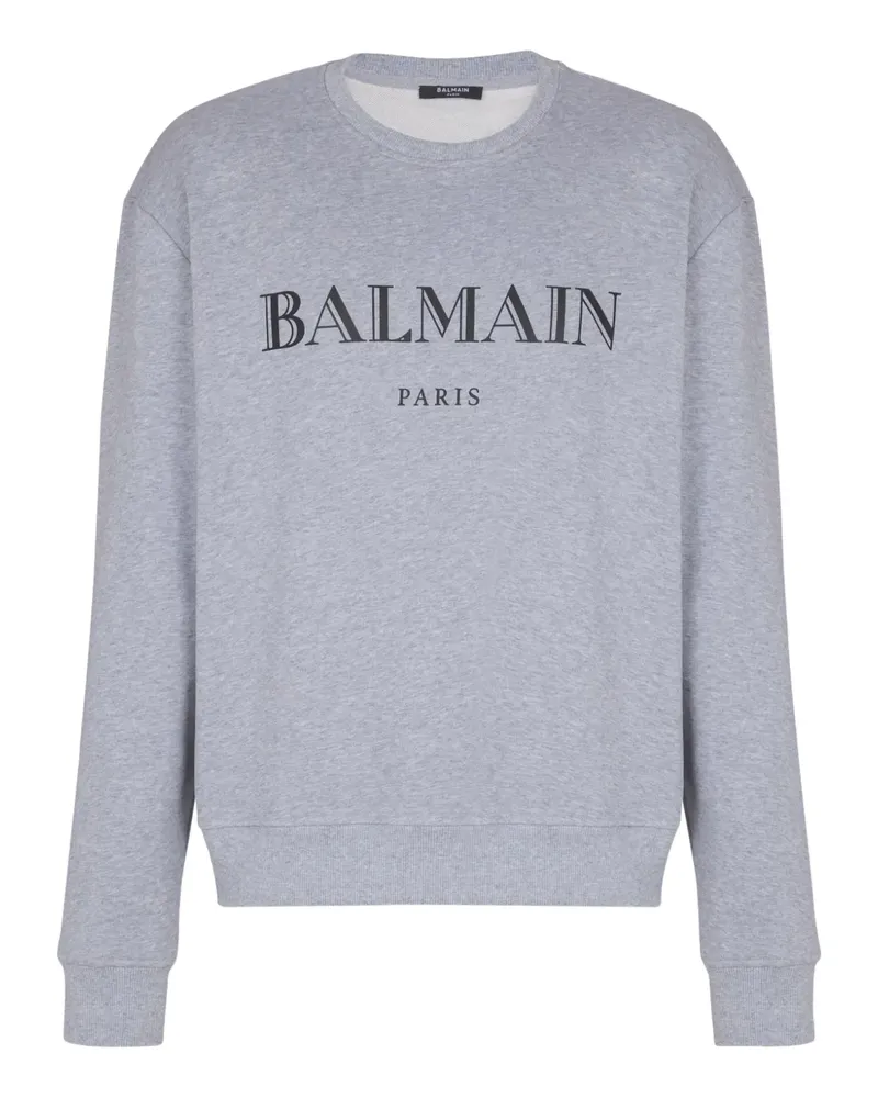 Balmain Sweatshirt mit Logo-Print - Grau Grau