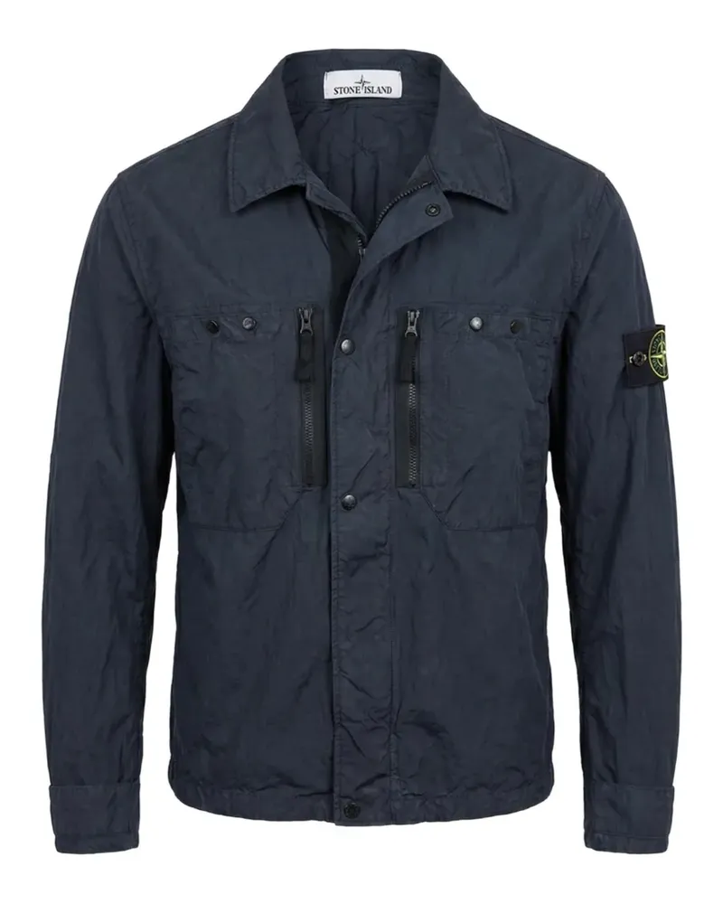 Stone Island zip-up shirt - Blau Blau