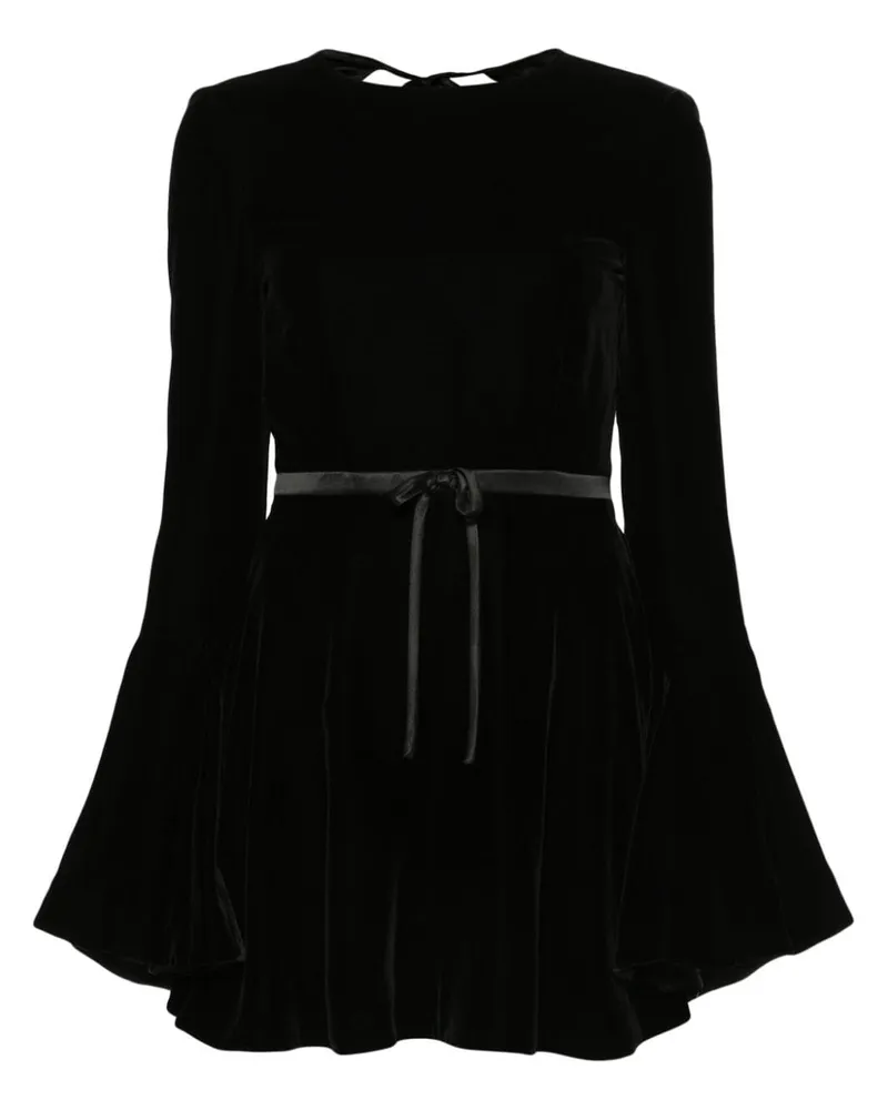 Saint Laurent Minikleid aus Samt - Schwarz Schwarz