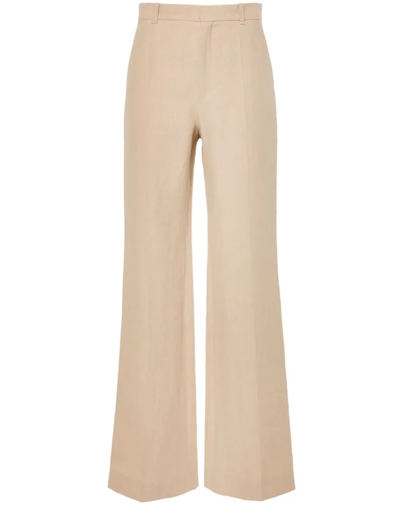 Chloé Weite Hose mit hohem Bund - Nude Nude