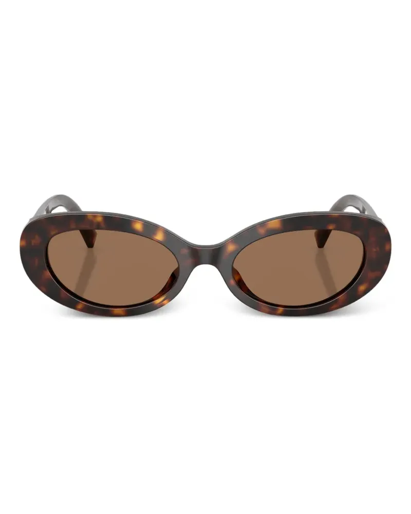 Dolce & Gabbana Devotion oval-frame sunglasses - Braun Braun