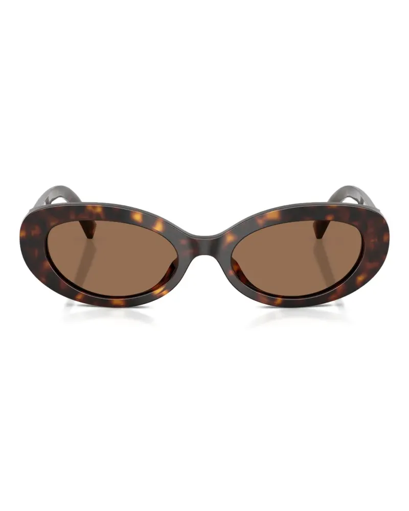 Dolce & Gabbana Devotion oval-frame sunglasses - Braun Braun