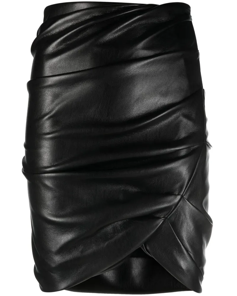 Philosophy Di Lorenzo Serafini Minirock aus Faux-Leder - Schwarz Schwarz