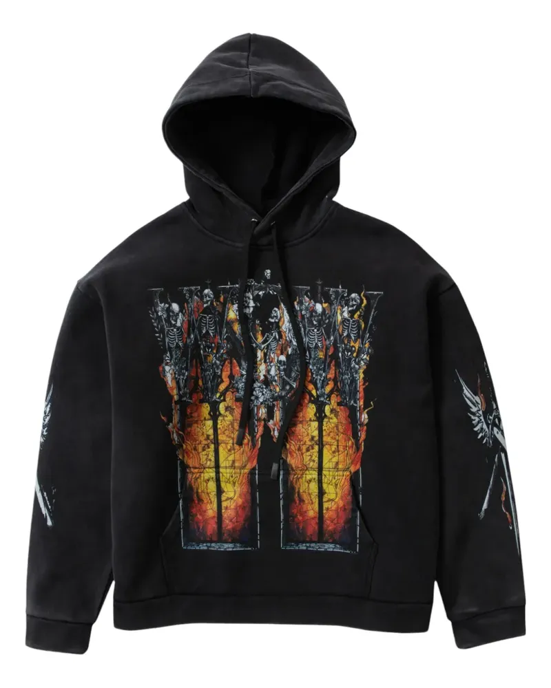 WHO DECIDES WAR Hoodie mit grafischem Print - Schwarz Schwarz