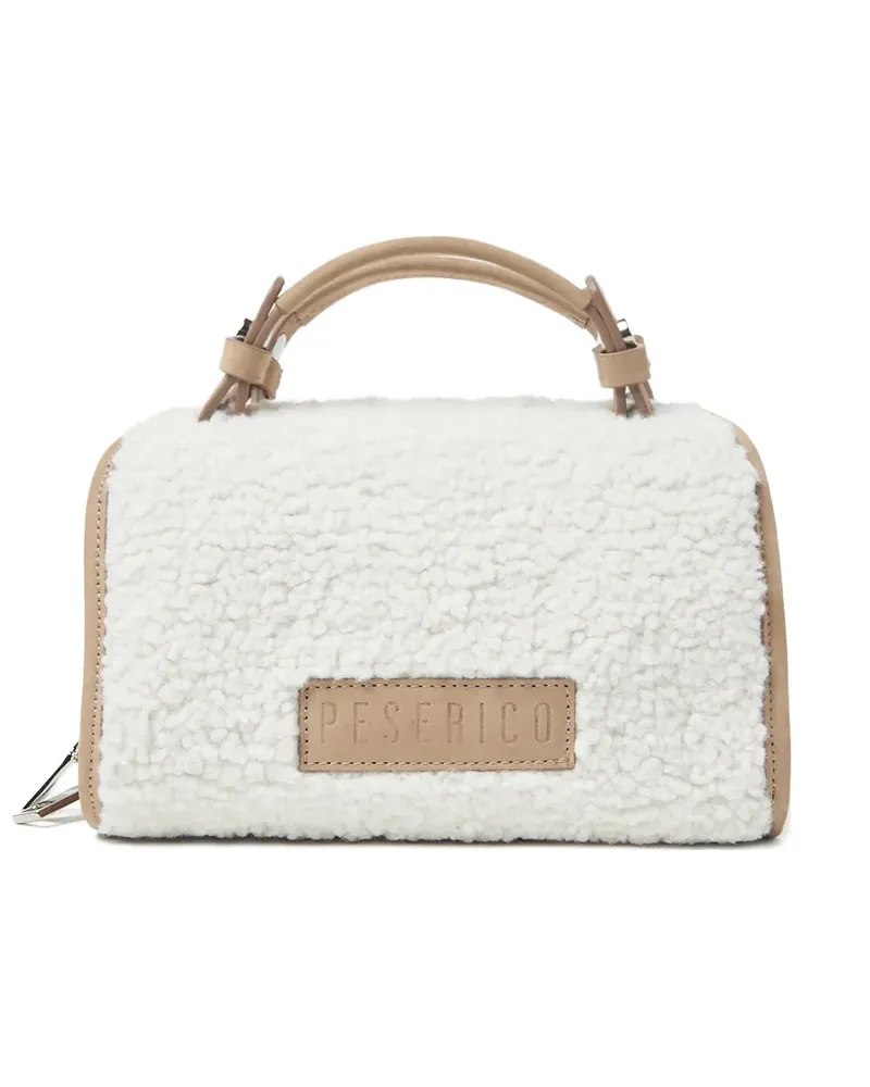 Peserico Mini Handtasche mit Reißverschluss - Weiß Weiß