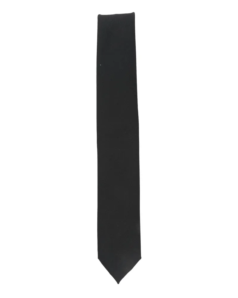LARDINI Spitz zulaufende Krawatte - Schwarz Schwarz