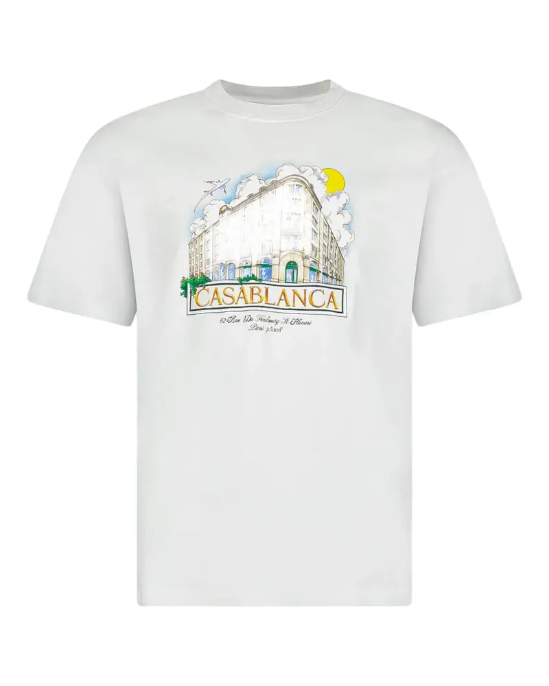 Casablanca Paris Paris Store printed short-sleeve T‑Shirt - Weiß Weiß