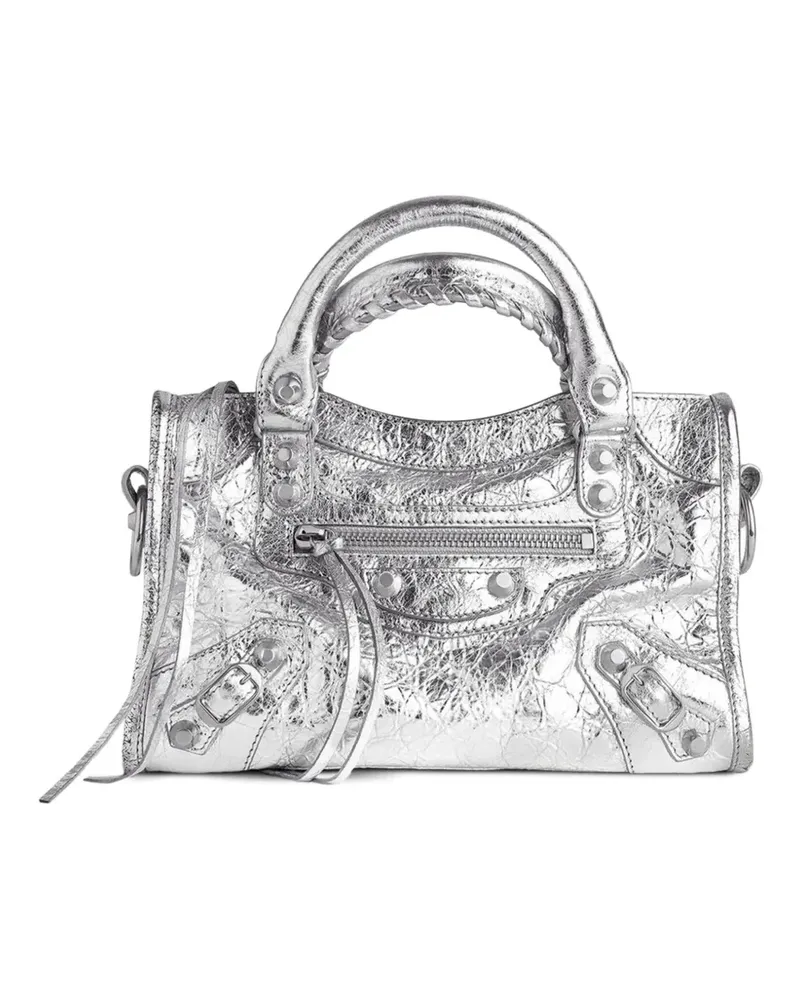 Balenciaga Mini City Schultertasche - Silber Silber