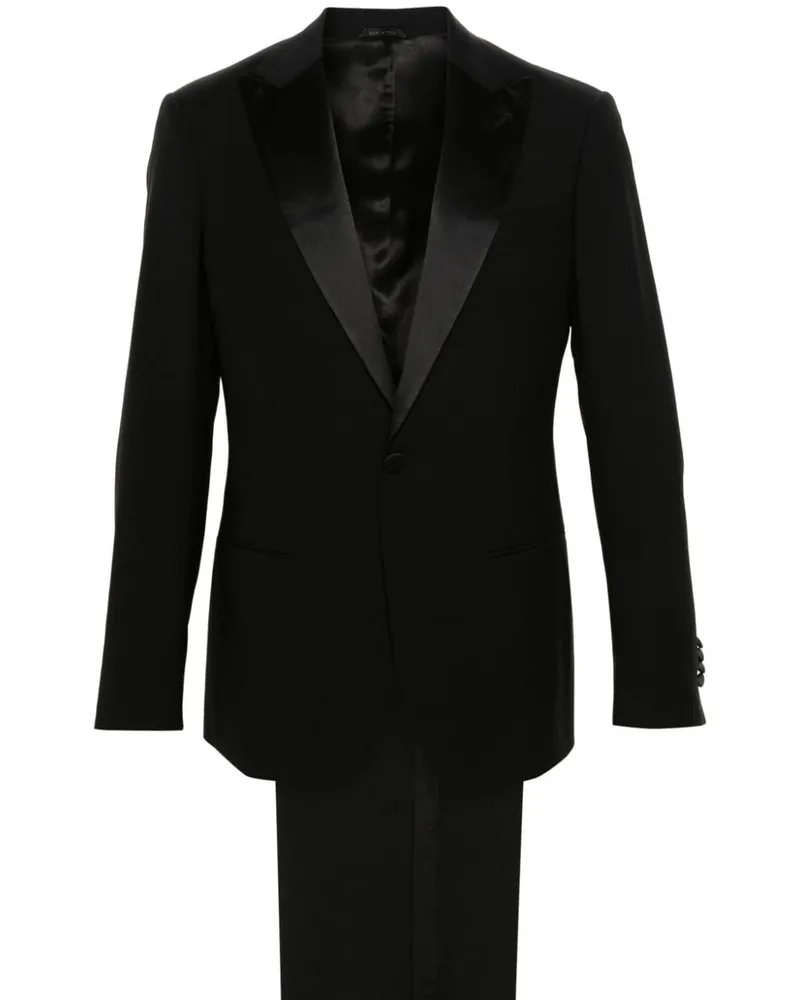 Giorgio Armani Einreihiger Anzug - Schwarz Schwarz