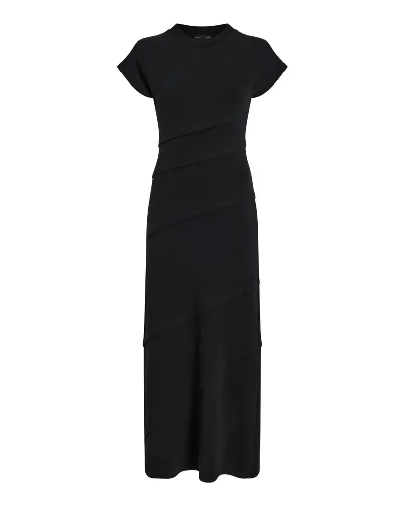 Proenza Schouler Gestuftes Hilma Midikleid aus Jersey - Schwarz Schwarz