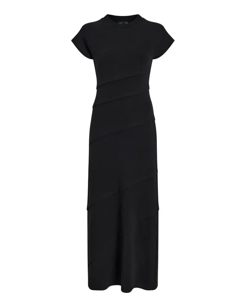 Proenza Schouler Hilma tiered jersey midi dress - Schwarz Schwarz