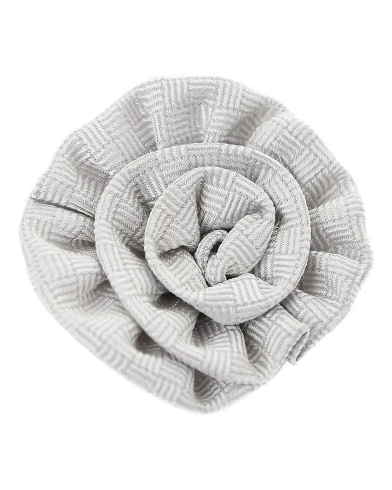 Corneliani embroidered silk lapel pin - Grau Grau