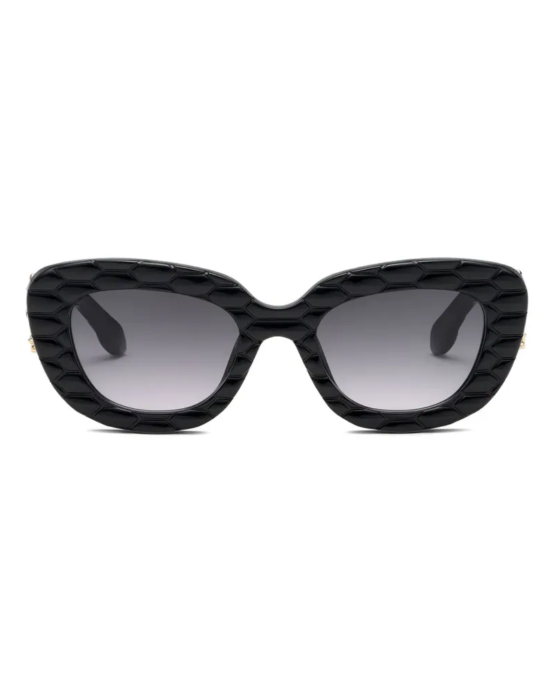 Roberto Cavalli Gesteppte Cat-Eye-Sonnenbrille - Schwarz Schwarz