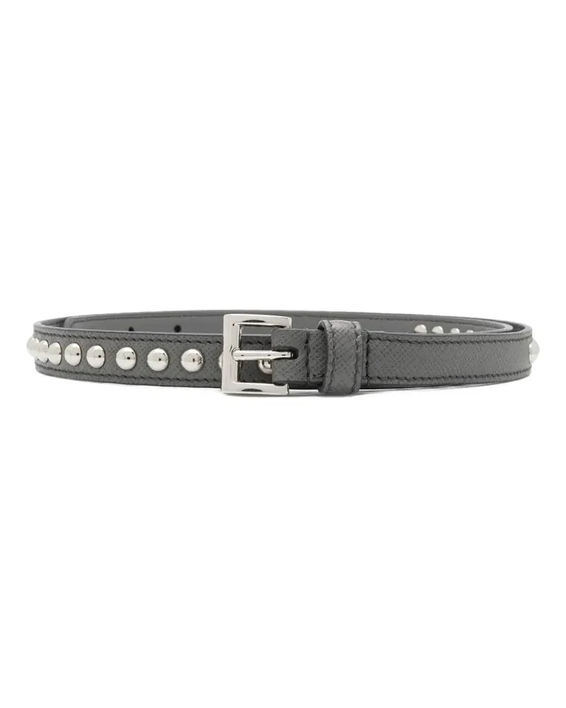 Prada Gürtel mit Nieten - Grau Grau