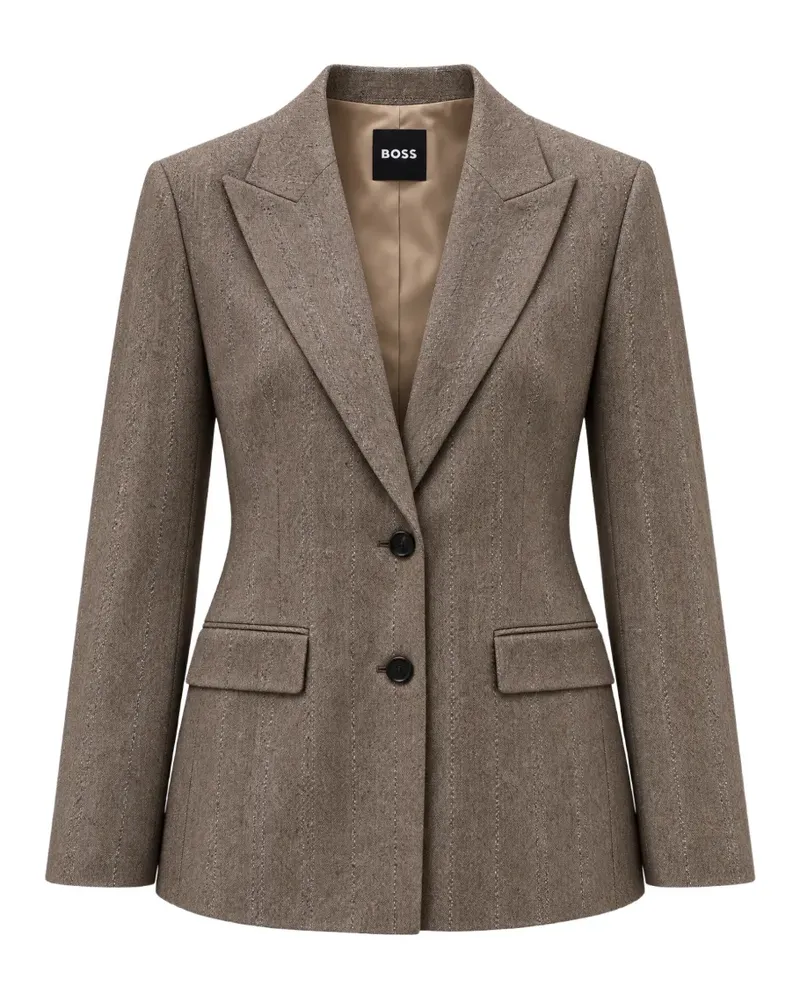 HUGO BOSS Strukturierter Blazer - Braun Braun