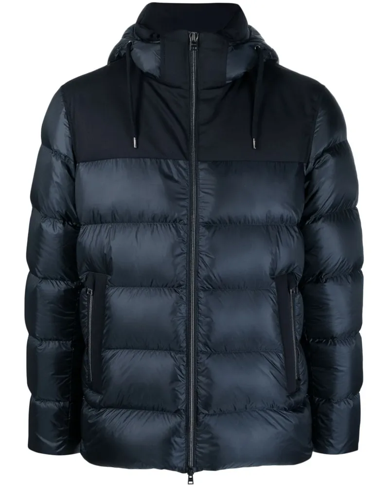 Herno Gefütterte Jacke mit Kontrasteinsätzen - Blau Blau