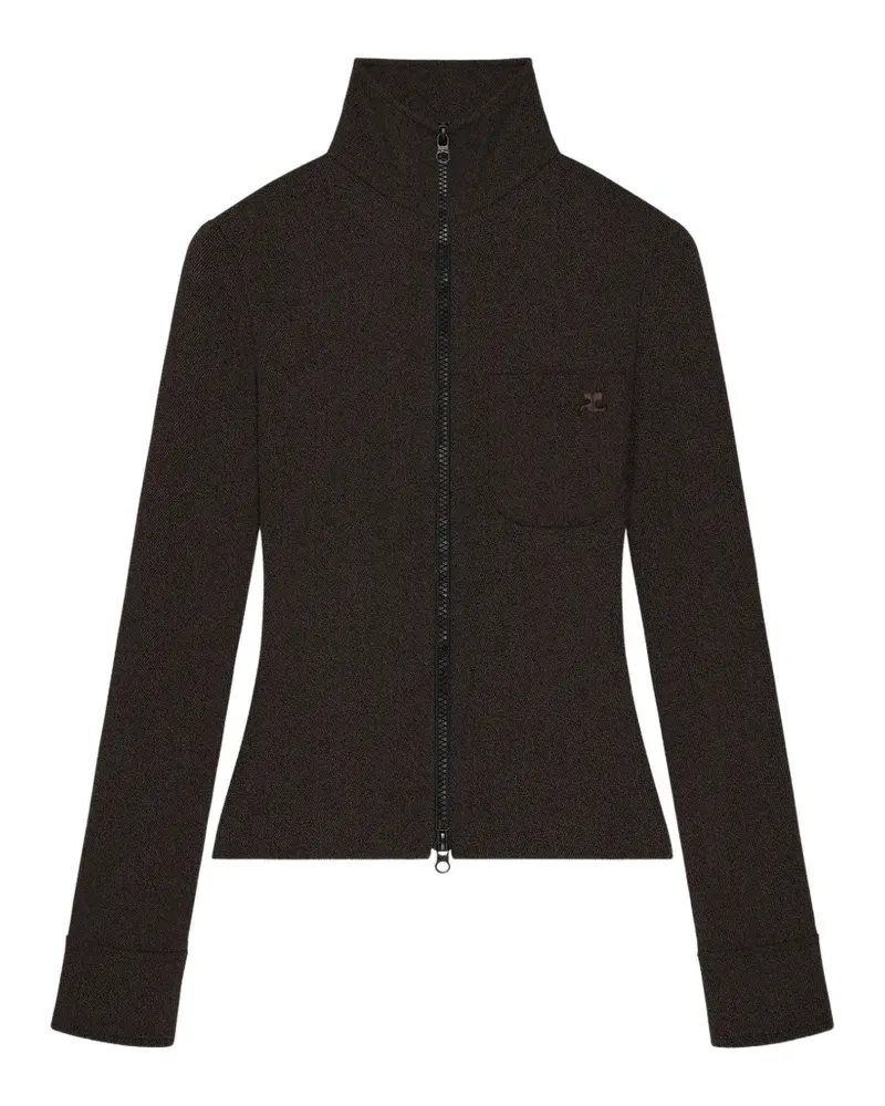 Courrèges zipped heather twill cardigan - Braun Braun
