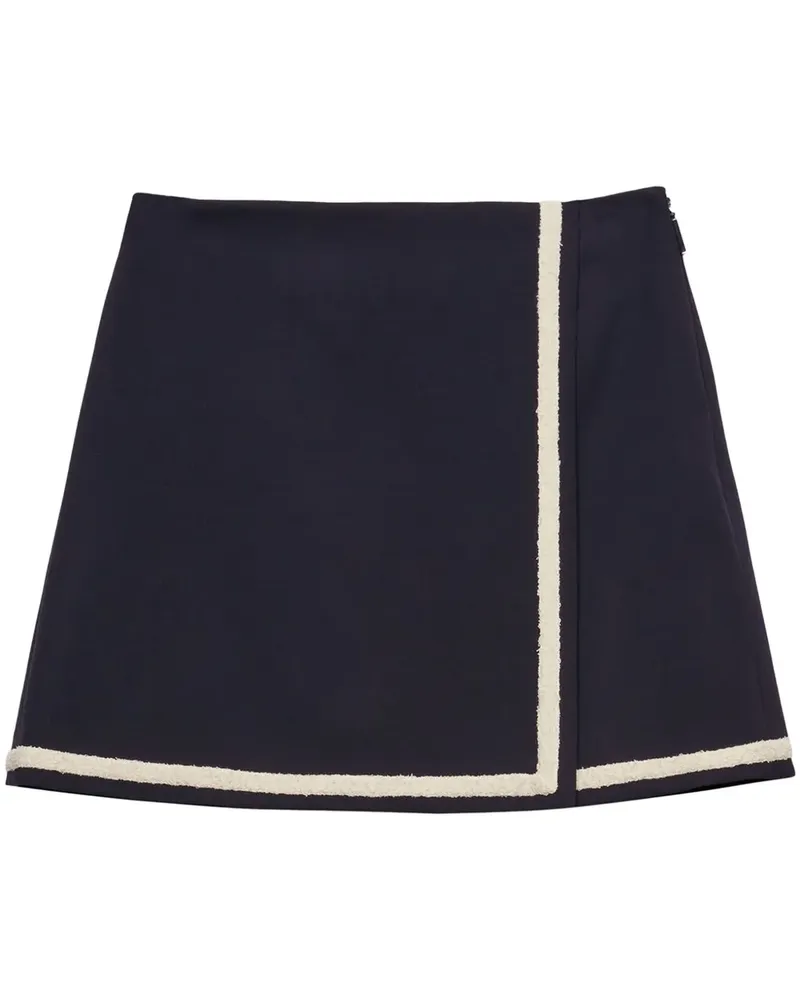 MSGM Minirock in A-Linie - Blau Blau