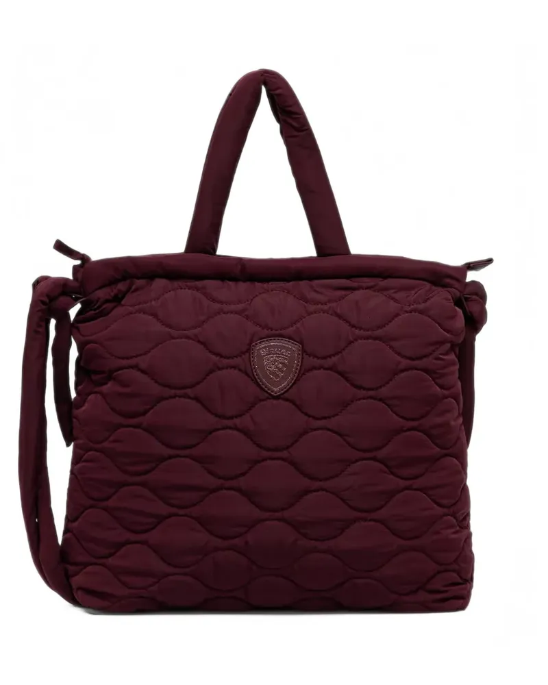 Blauer logo-patch quilted tote bag - Rot Rot