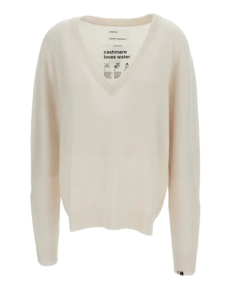 extreme cashmere V-neck cashmere sweater - Nude Nude