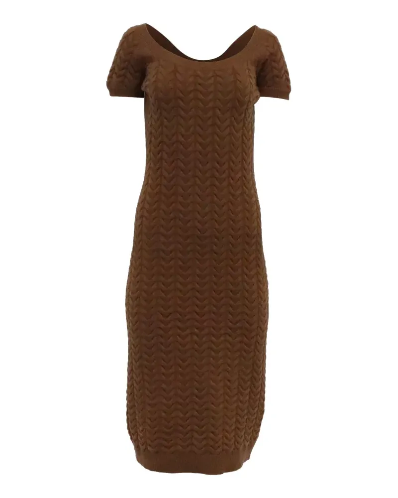 Max Mara Caramba knitted midi dress - Braun Braun