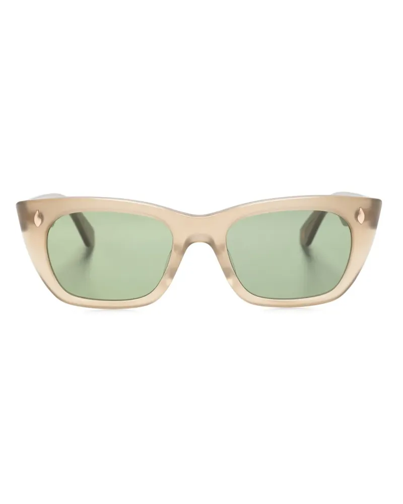 Garrett Leight Sonnenbrille mit geometrischem Gestell - Nude Nude