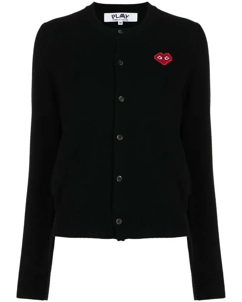 Comme des Garçons Cardigan mit Logo-Patch - Schwarz Schwarz