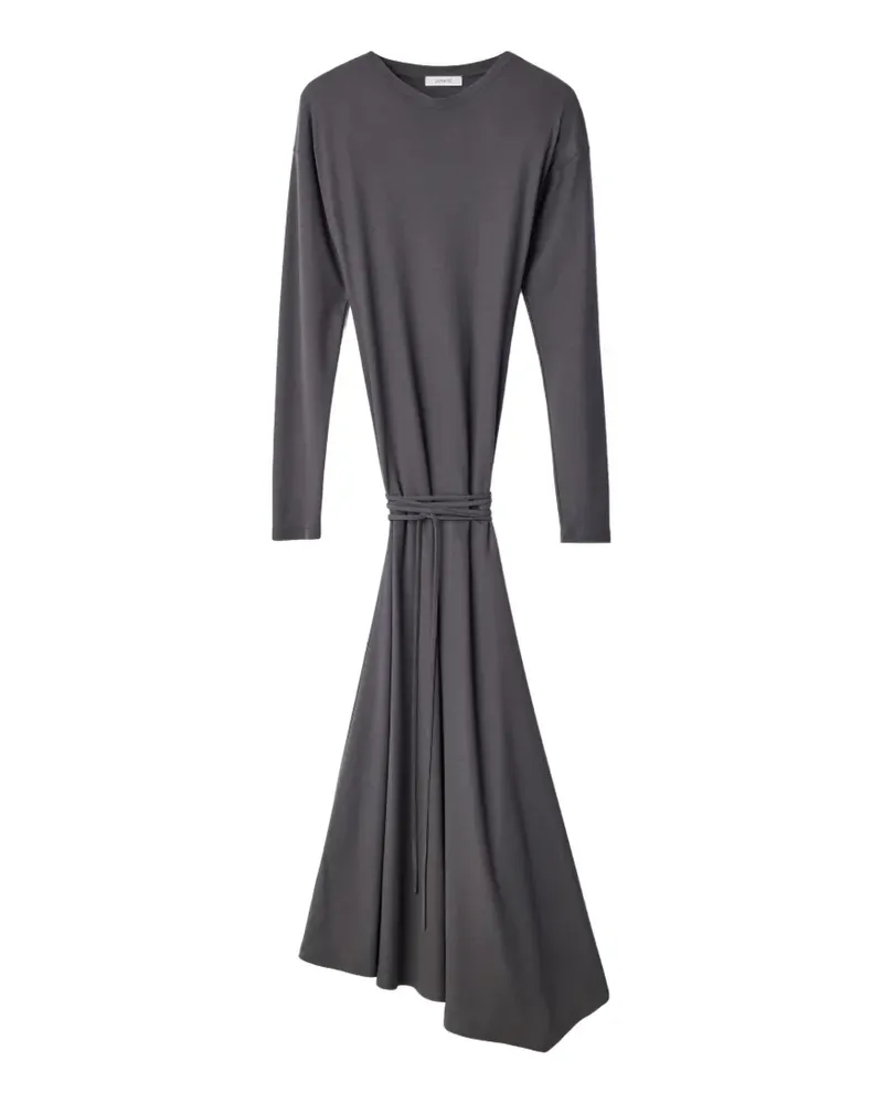 Christophe Lemaire Langärmeliges Kleid aus seidigem Jersey-Krepp - Grau Grau