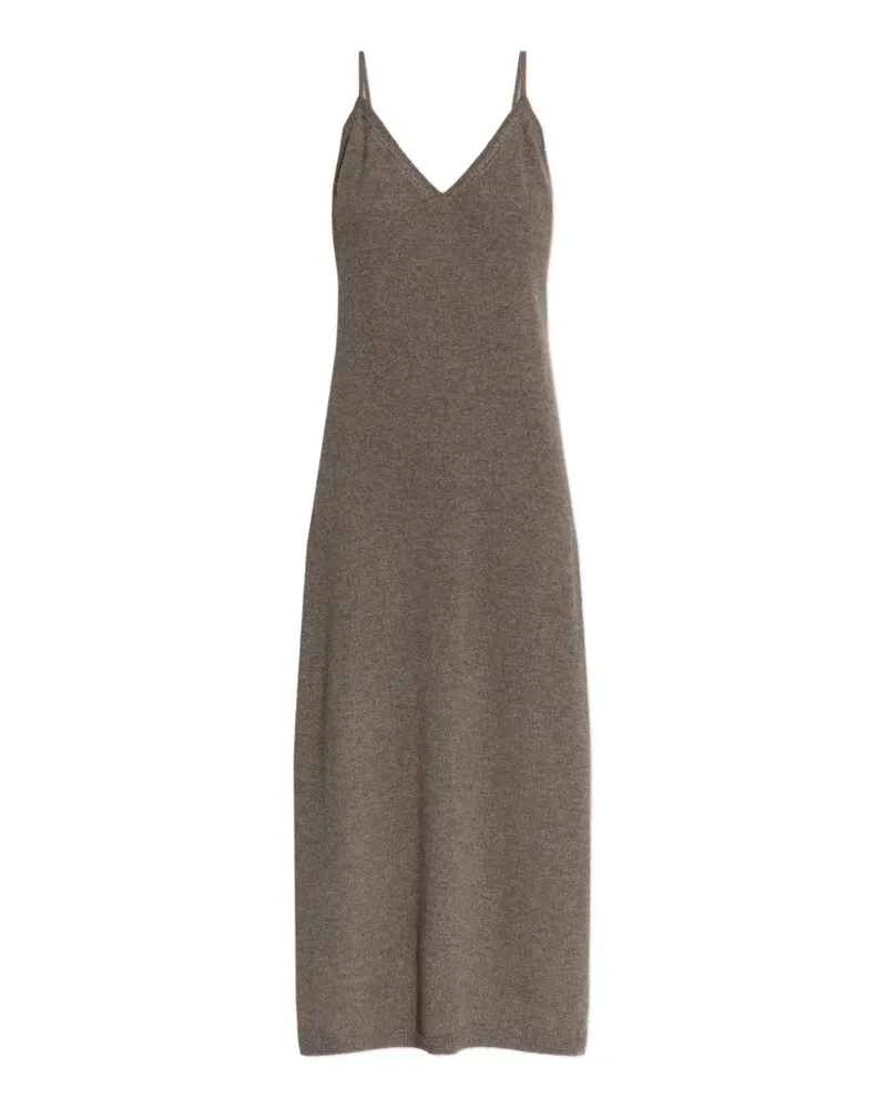 Lisa Yang Marlie V-neck midi dress - Braun Braun