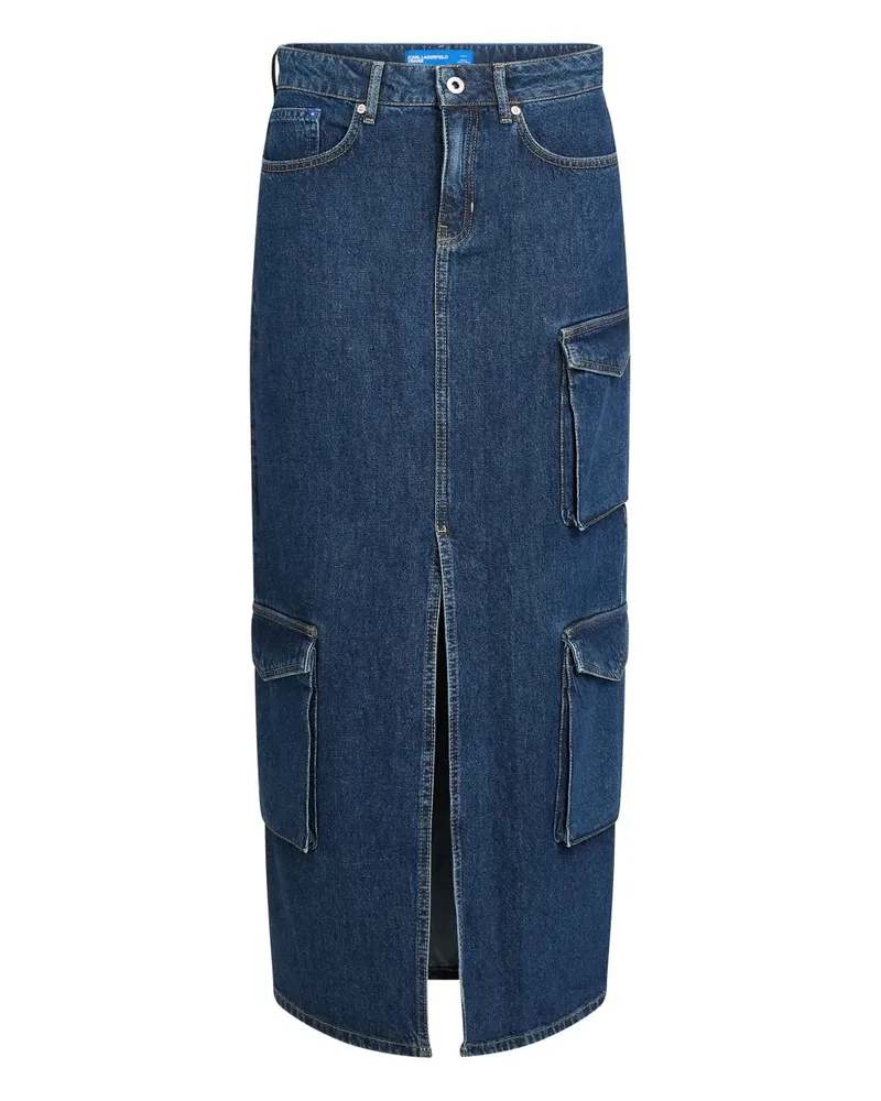 Karl Lagerfeld Langer Jeansrock - Blau Blau