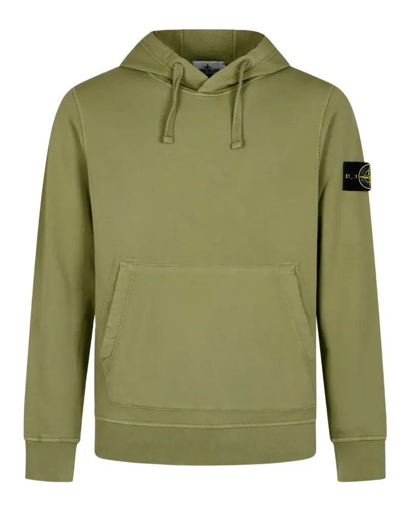 Stone Island logo-patch hoodie - Grün Grün
