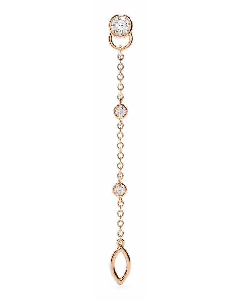 COURBET 18kt recyceltes CO Mono Rotgoldohrring mit Diamanten - Rosa Rosa