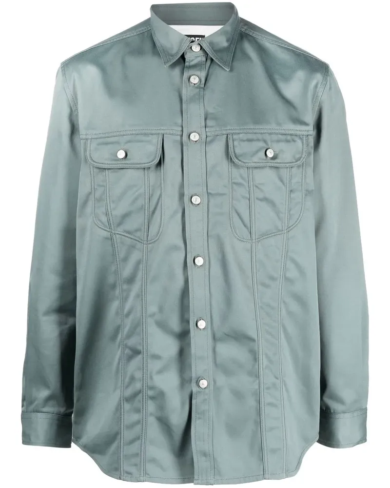 Diesel Jeanshemd im Western-Look - Grün Grün