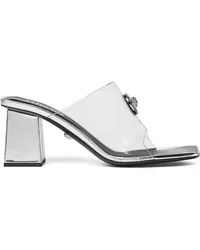 Versace Medusa-Head Mules im Metallic-Look 65mm Silber