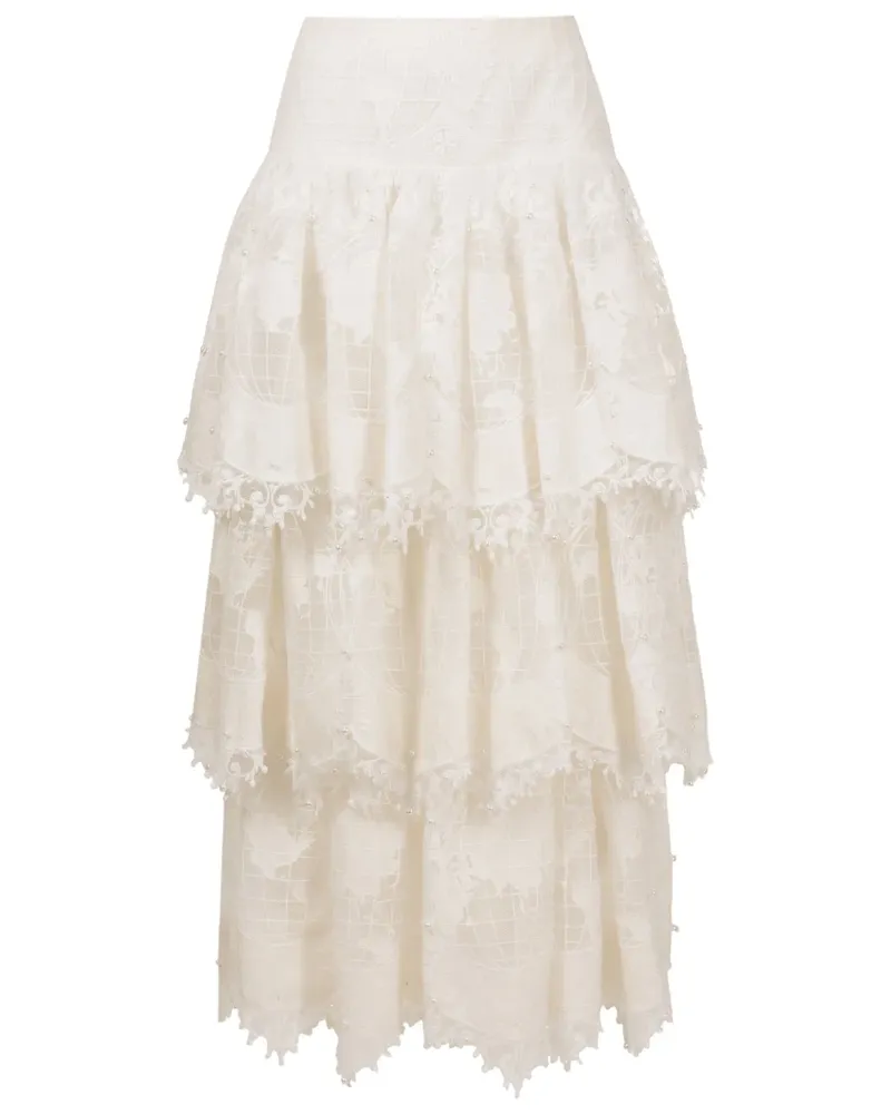 Zimmermann Rock mit Spitze - Weiß Weiß