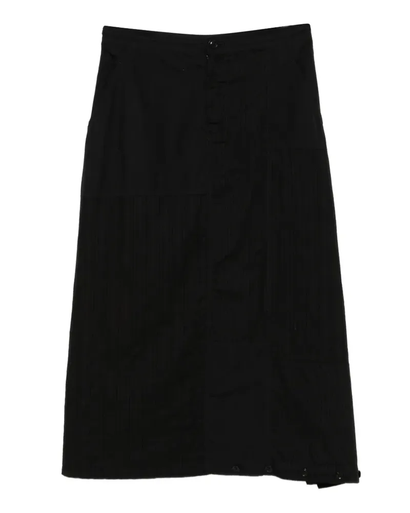 Yohji Yamamoto twill skirt - Schwarz Schwarz