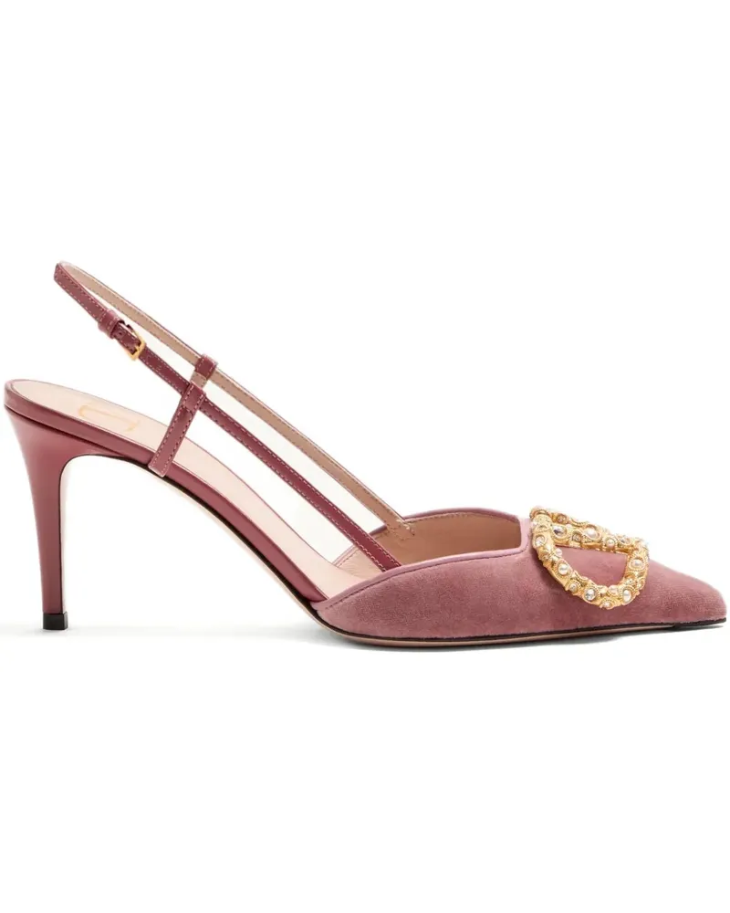 Valentino Garavani Verzierte Slingback-Pumps - Rosa Rosa