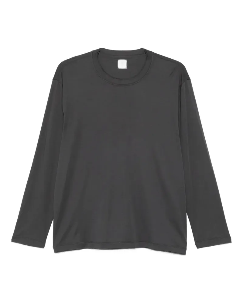 Eleventy Langarmshirt mit Rundhalsausschnitt - Schwarz Schwarz