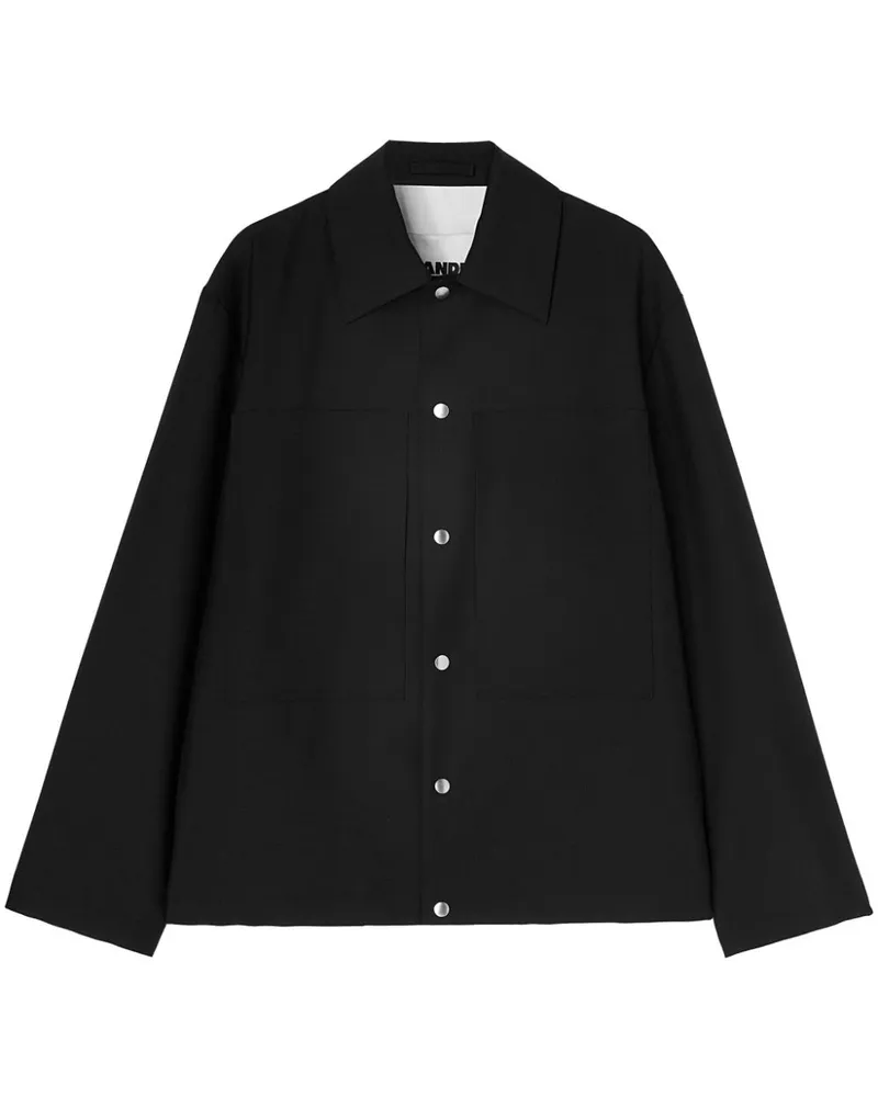 Jil Sander Jacke mit Knopfverschluss - Schwarz Schwarz