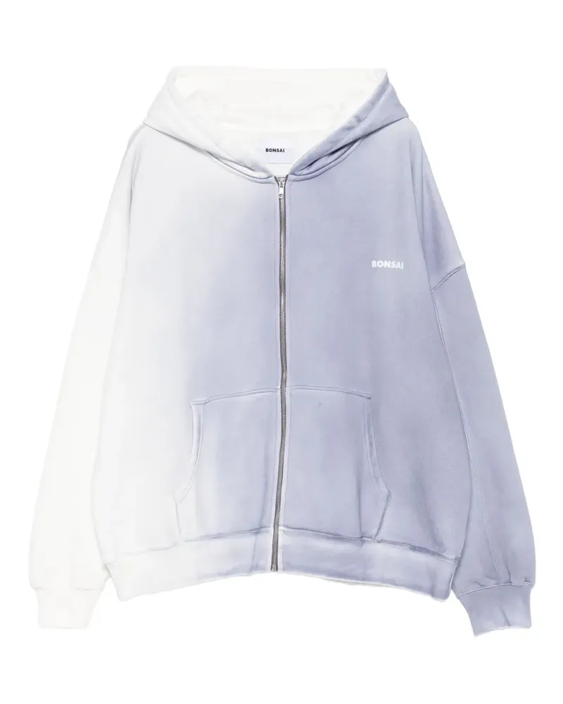 BONSAI ombré-effect zip-up hoodie - Blau Blau